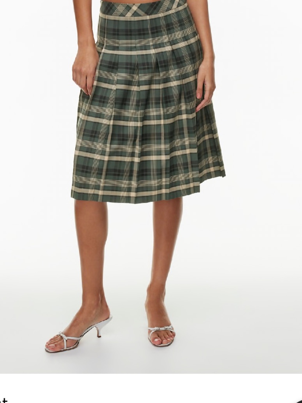 Aritzia olive skirt